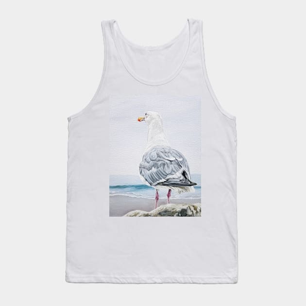 All I Survey - Western Gull beach painting Tank Top by EmilyBickell